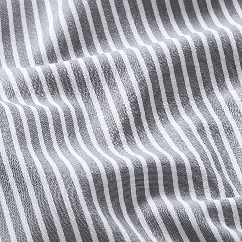 Cotton Poplin Stripes – grey/white,  image number 2