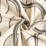 Decor Fabric Half Panama artistic lines – natural/black,  thumbnail number 3