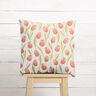 Decor Fabric Half Panama Tulips – ivory/lobster,  thumbnail number 8