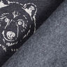 Brushed Sweatshirt Fabric Bear – midnight blue/light grey,  thumbnail number 4