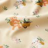 Cotton Poplin Animals picking flowers – vanilla yellow,  thumbnail number 2