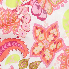 Cotton voile Stella | Nerida Hansen – white/coral, 