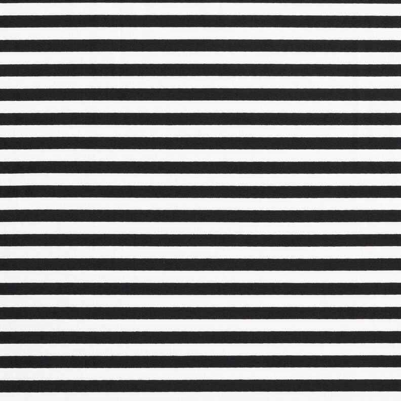 Swimsuit fabric narrow stripes – black/white,  image number 1