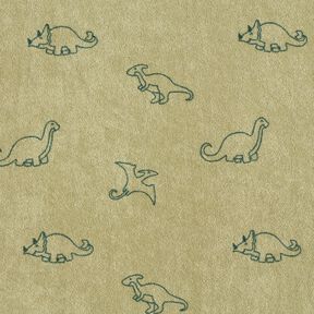 terry cloth jersey Dinosaurs – greige, 