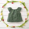 Double Gauze/Muslin Broderie Anglaise flower tendrils – dark green,  thumbnail number 6