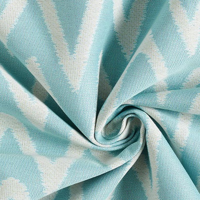 Outdoor Fabric Jacquard Ikat Print – sky blue,  image number 3