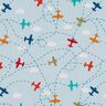 Cotton Poplin Aeroplanes in the sky – light blue,  thumbnail number 1