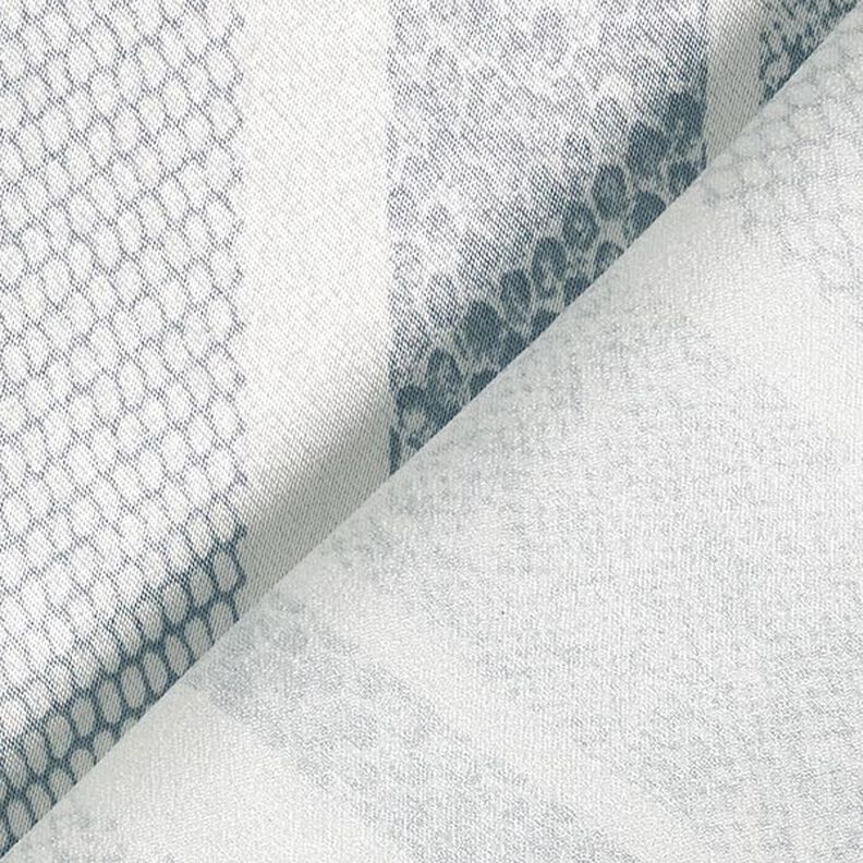 Snake pattern satin lining fabric – white/silver grey,  image number 4