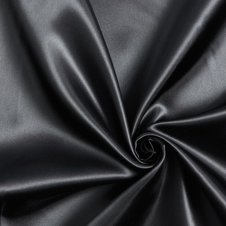 Satin lining plain – black,  image number 1