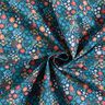 Cute flowers organic cotton poplin – ocean blue,  thumbnail number 3