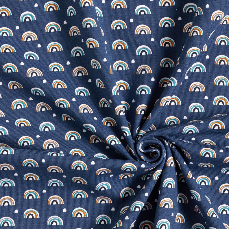 Cotton Jersey little rainbows – indigo,  image number 3