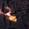 French terry Panel Fire stag | Glitzerpüppi – black/orange,  thumbnail number 2