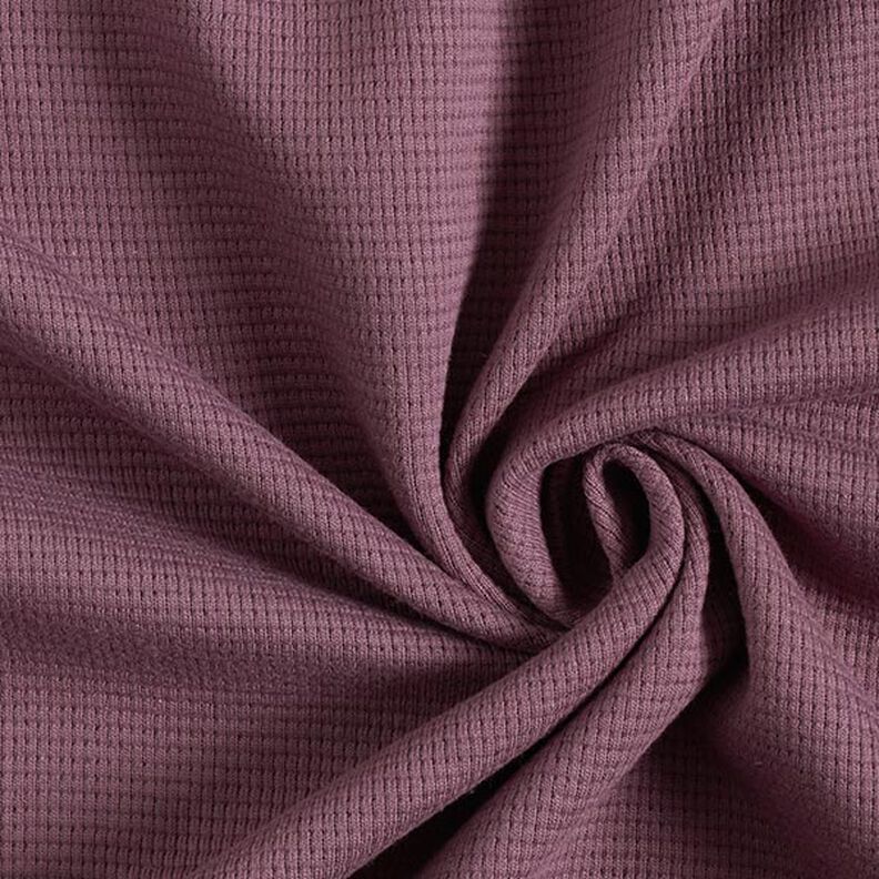 Mini Cotton waffle jersey Plain – aubergine,  image number 1