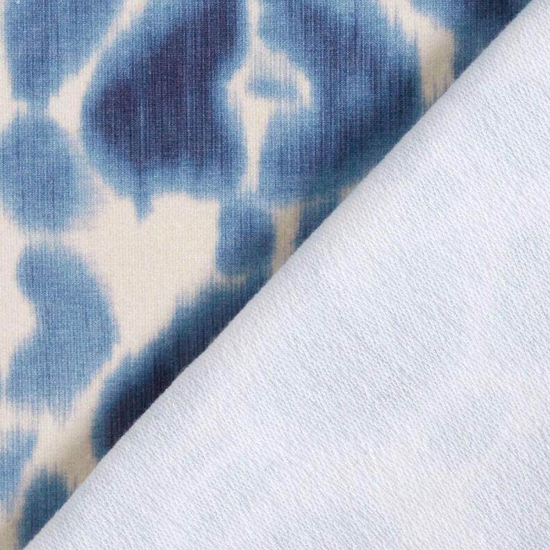 GOTS French terry batik leopard print | TCC x LOOKS by Wolfgang Joop – brilliant blue/cream,  image number 6