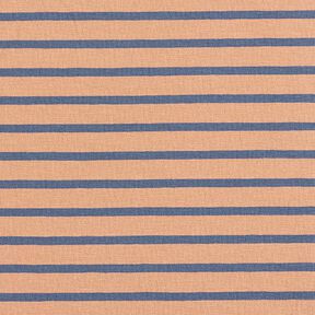 Narrow & Wide Stripes Cotton Jersey – copper/denim blue, 