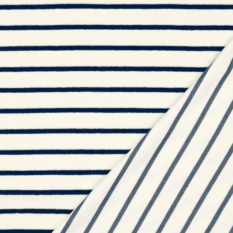terry cloth jersey Stripes – ivory/midnight blue,  image number 4