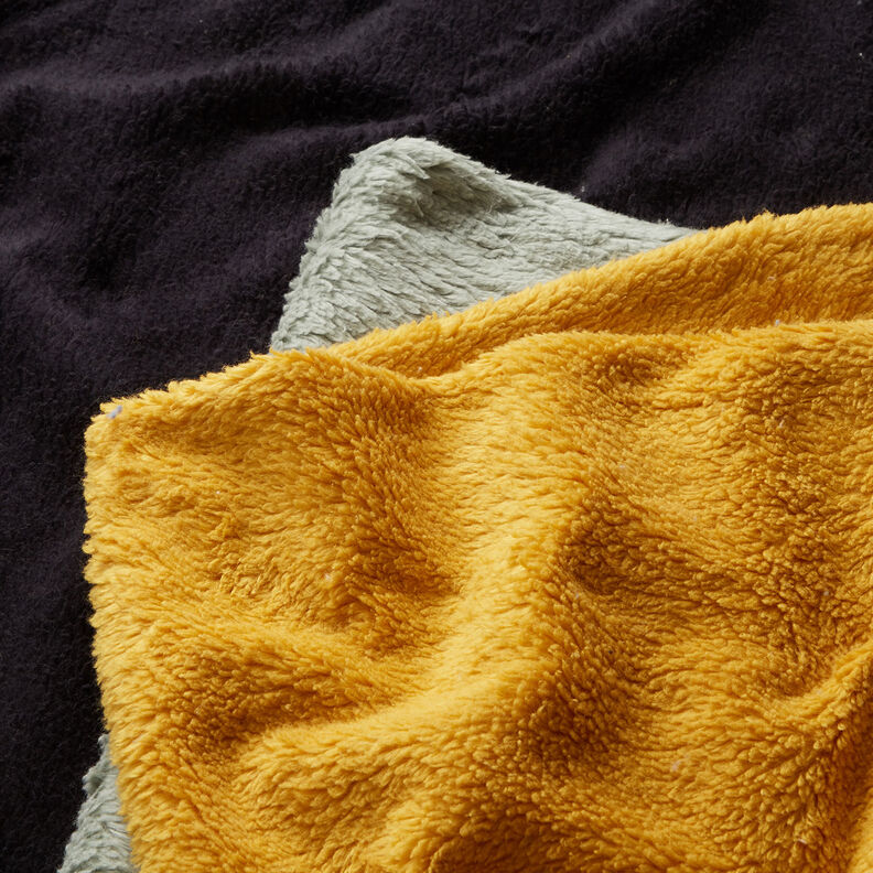 Plain sherpa Cotton Blend Plain – black,  image number 5