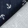 Double Gauze/Muslin Anchor – navy blue/white,  thumbnail number 4