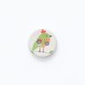 2-Hole Button with Bird Motif [ Ø 15 mm ] – offwhite/green,  thumbnail number 1