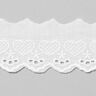Little Hearts Scalloped Lace [50 mm] - white,  thumbnail number 1