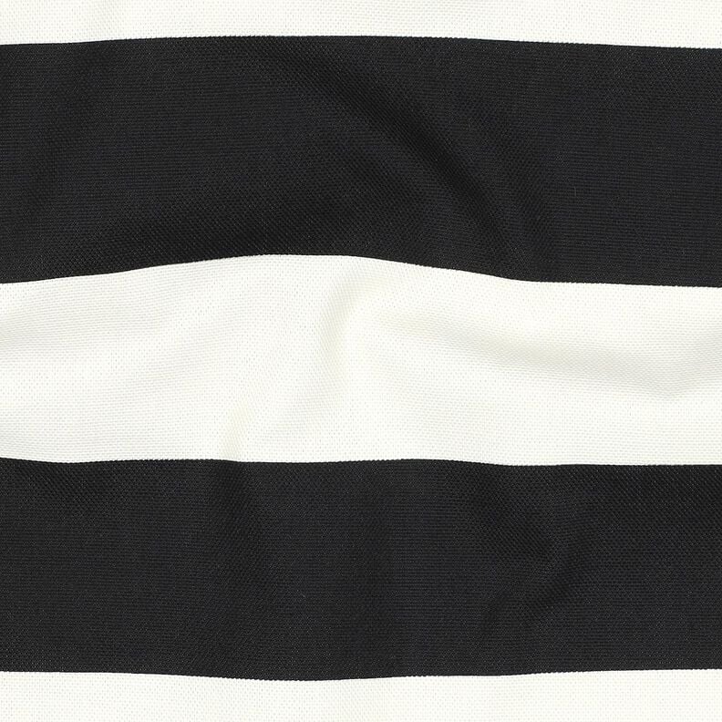 Decor Fabric Canvas cheerful stripes – black/white,  image number 2