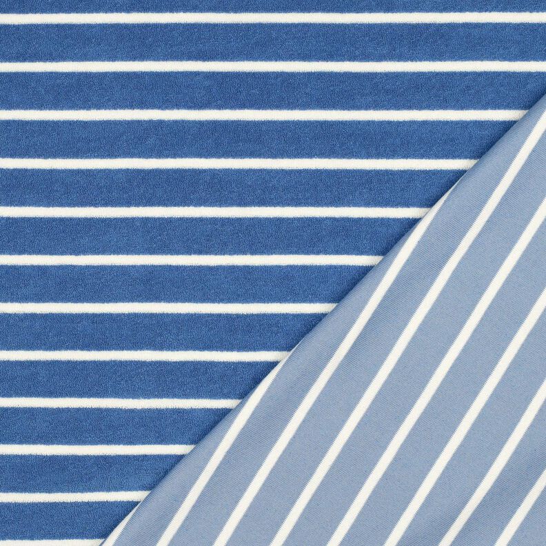 terry cloth jersey Stripes – brilliant blue/ivory,  image number 4