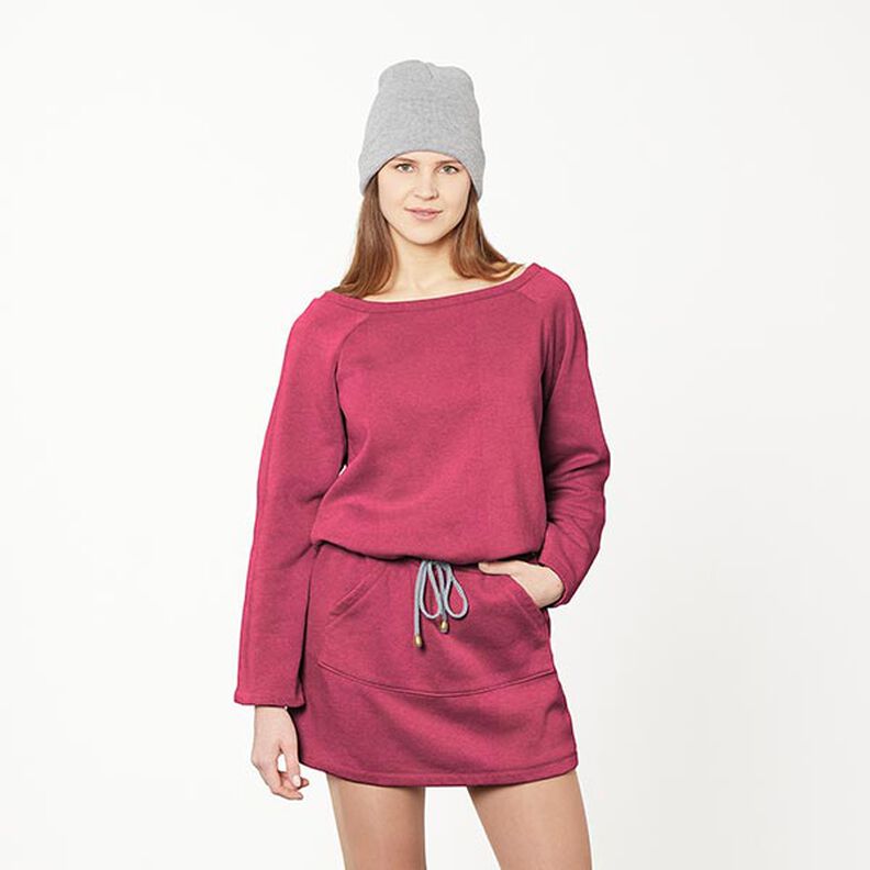 Brushed Sweatshirt Fabric – raspberry,  image number 7