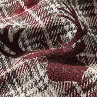 Decor Fabric Tapestry Fabric Deer Head – burgundy/beige, 