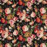 Decor Fabric Tapestry Fabric floral bouquets – black/terracotta,  thumbnail number 1