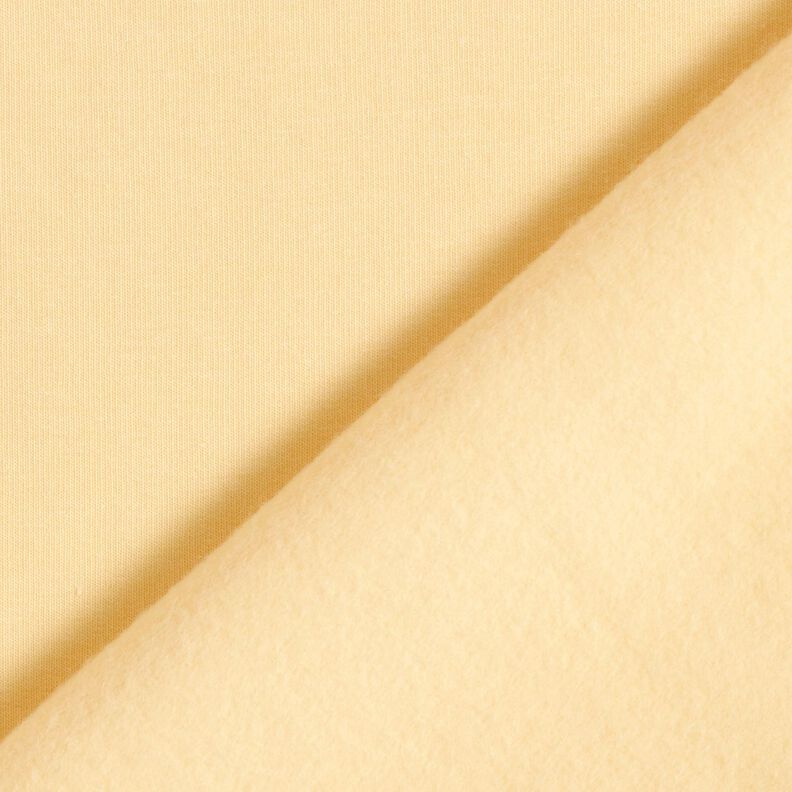 Light Cotton Sweatshirt Fabric Plain – vanilla yellow, image number 5