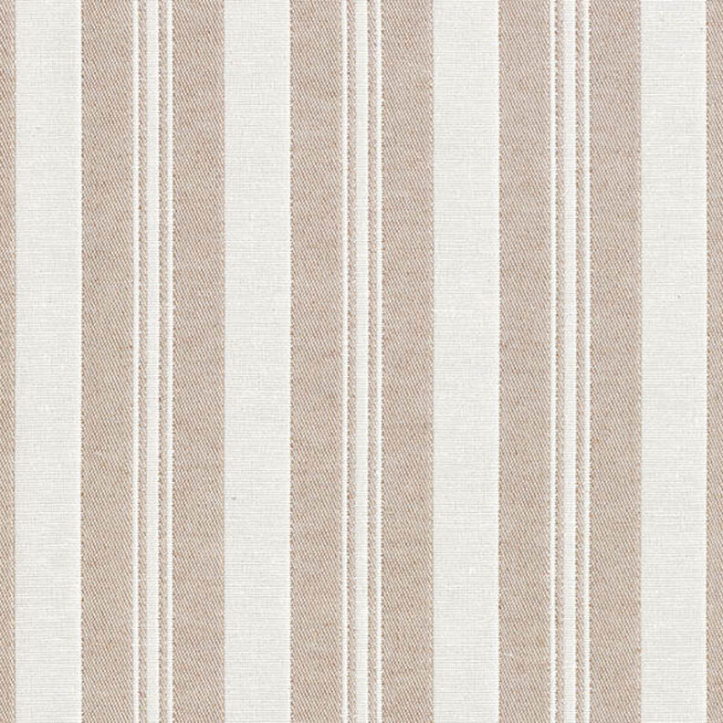 Decor Fabric Jacquard stripes – light beige/sand,  image number 1