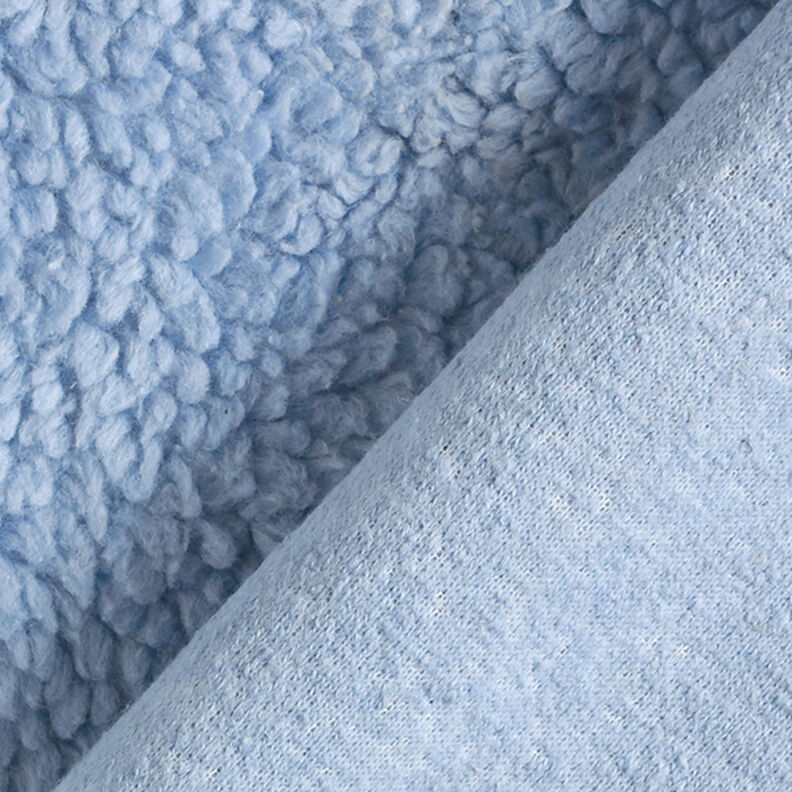 Plain cotton sherpa – light blue,  image number 4