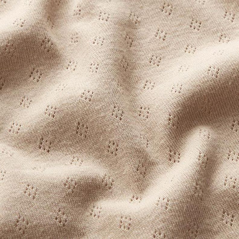 Fine Jersey Knit with Openwork – beige,  image number 2