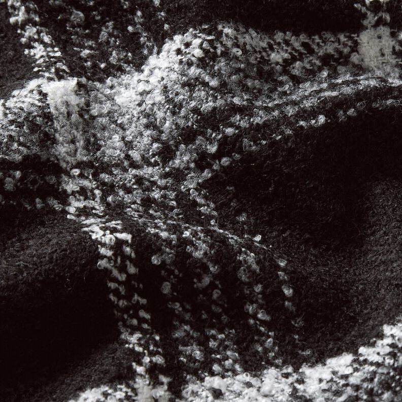 Coat Fabric Boulcé check – black/white, image number 6
