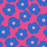 Cotton Poplin Big Flower | Nerida Hansen – intense pink/denim blue,  thumbnail number 1