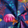 Decor Fabric Half Panama colorful underwater world – navy blue/turquoise,  thumbnail number 3