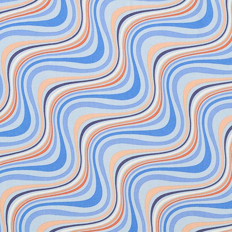 Fine Viscose Weave waves – light blue,  image number 1