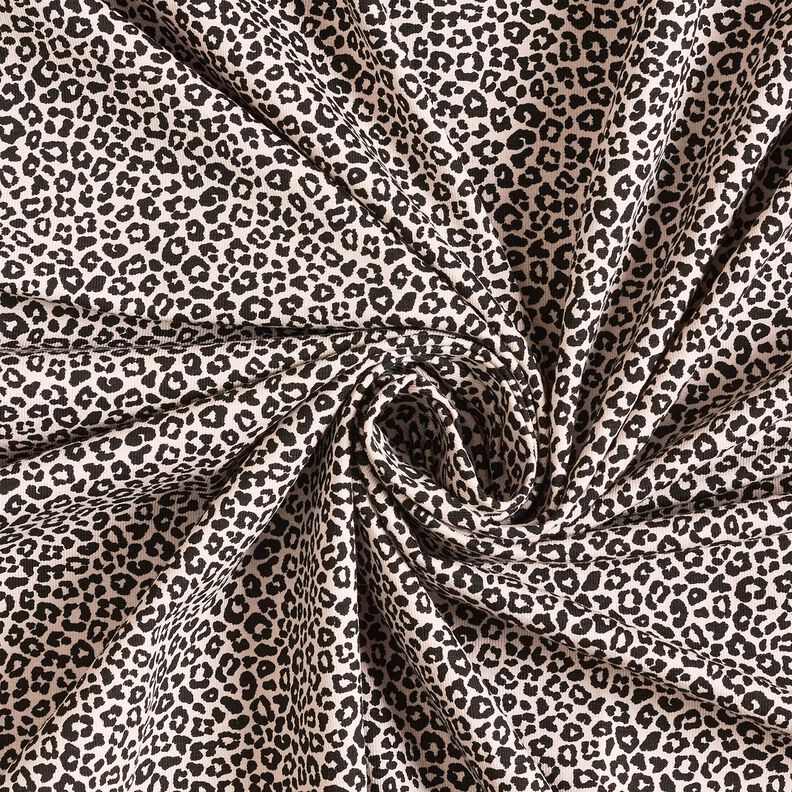 Cotton Jersey Mini Leopard Print – natural/black,  image number 3