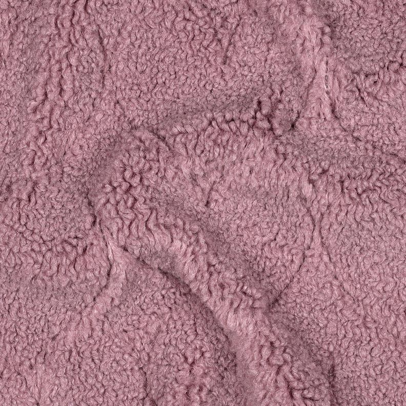 Faux Fur Heart Pattern | Poppy Fabrics – dark dusky pink, image number 2