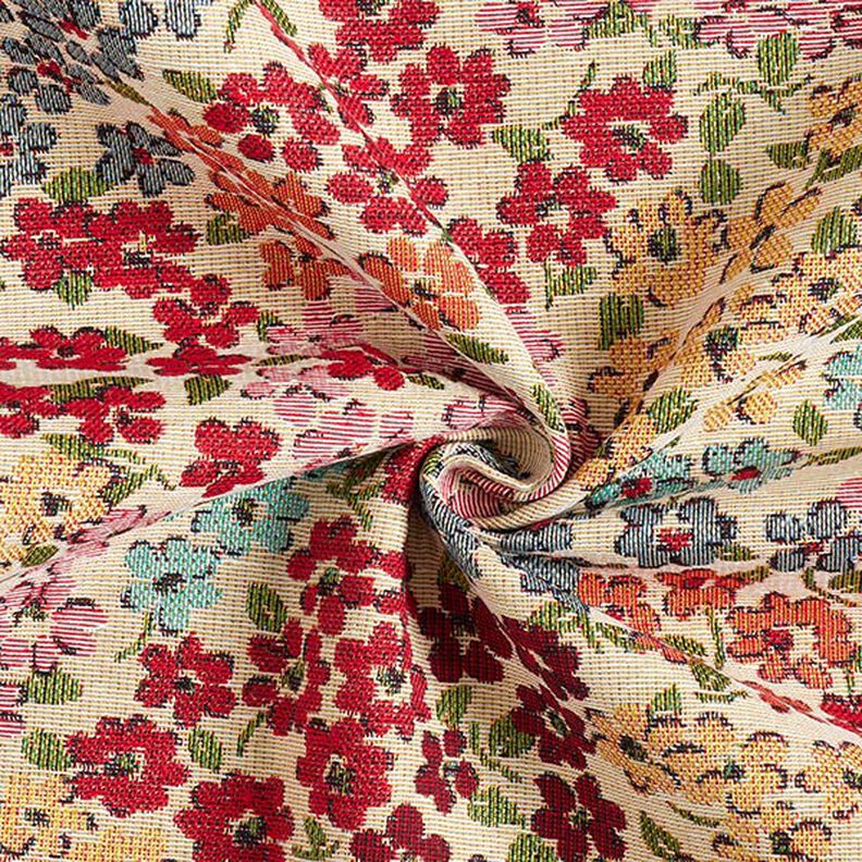 Decor Fabric Tapestry Fabric Floral Beauty – light beige/red,  image number 3