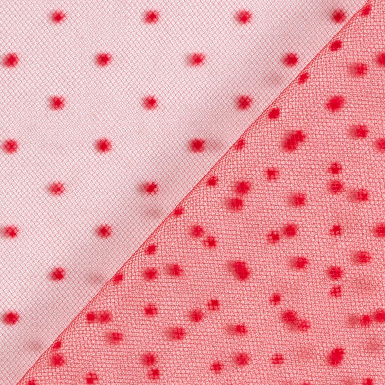 Tulle velvet dots – red,  image number 4