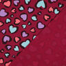 Brushed Sweatshirt Fabric colourful hearts | Poppy Fabrics – raspberry,  thumbnail number 4