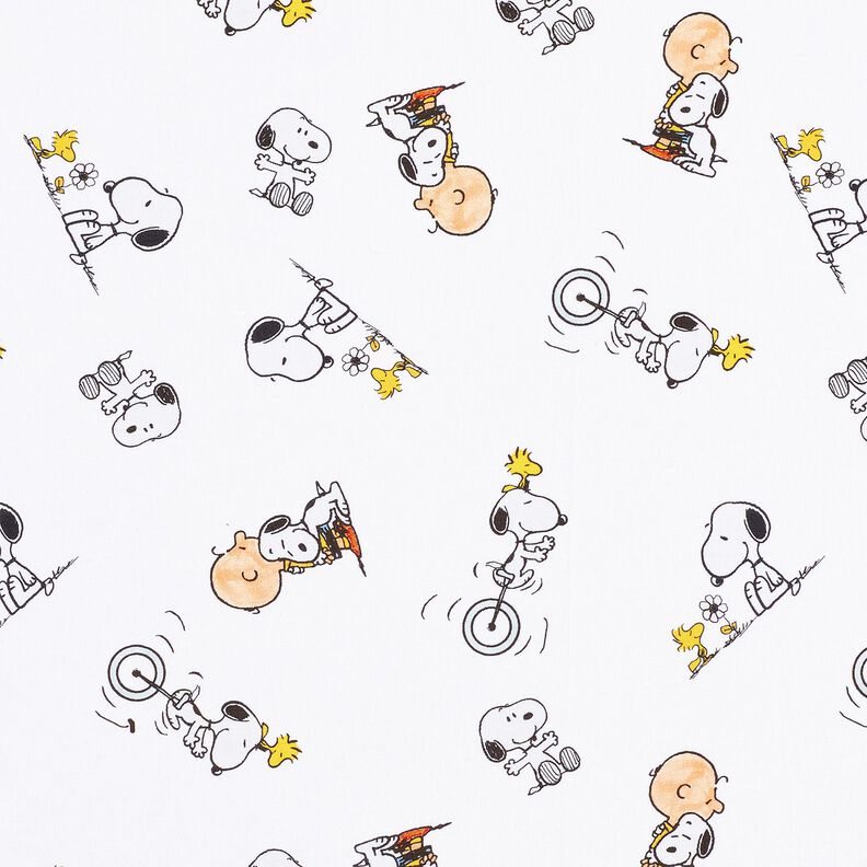Cotton Jersey Snoopy and Charlie Brown – white,  image number 1