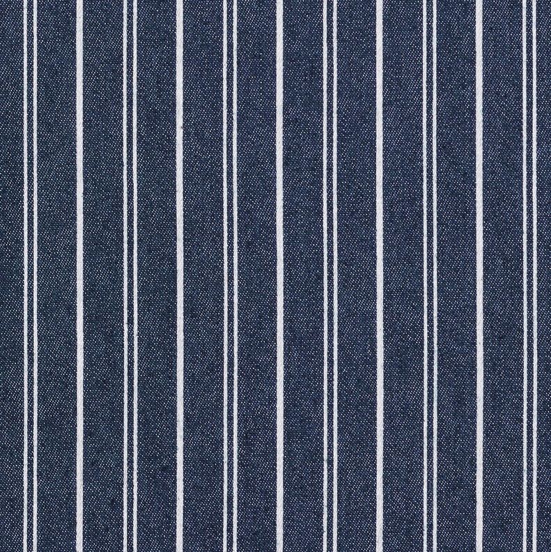 Pinstripes lightweight stretchy denim – navy blue,  image number 1