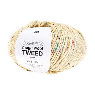 Essentials Mega Wool Tweed Chunky| Rico Design – offwhite, 