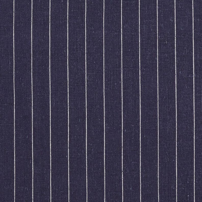 Viscose-linen blend wide pinstripes – navy blue,  image number 1
