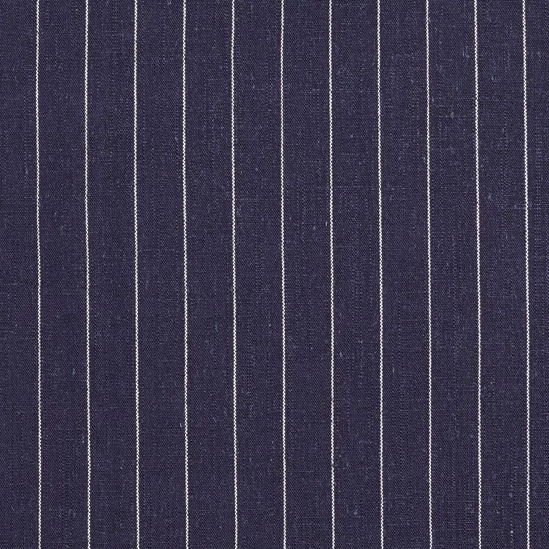 Viscose-linen blend wide pinstripes – navy blue,  image number 1