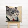 Decorative Panel Tapestry Fabric elegant cat &ndash; natural/grey,  thumbnail number 6