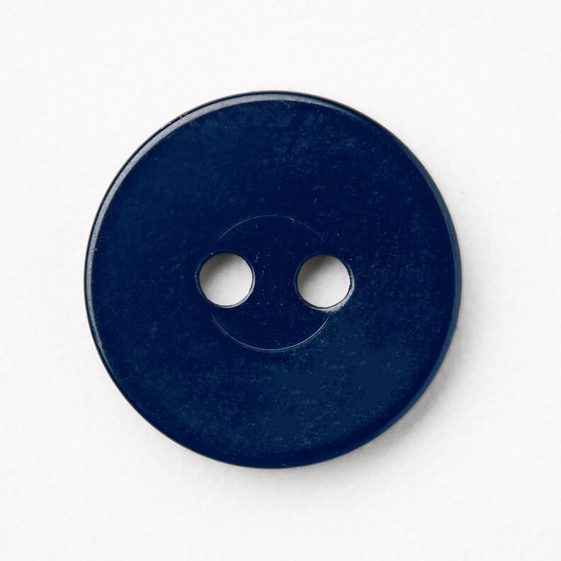 2-hole button shiny [Ø 15 mm] – midnight blue,  image number 1