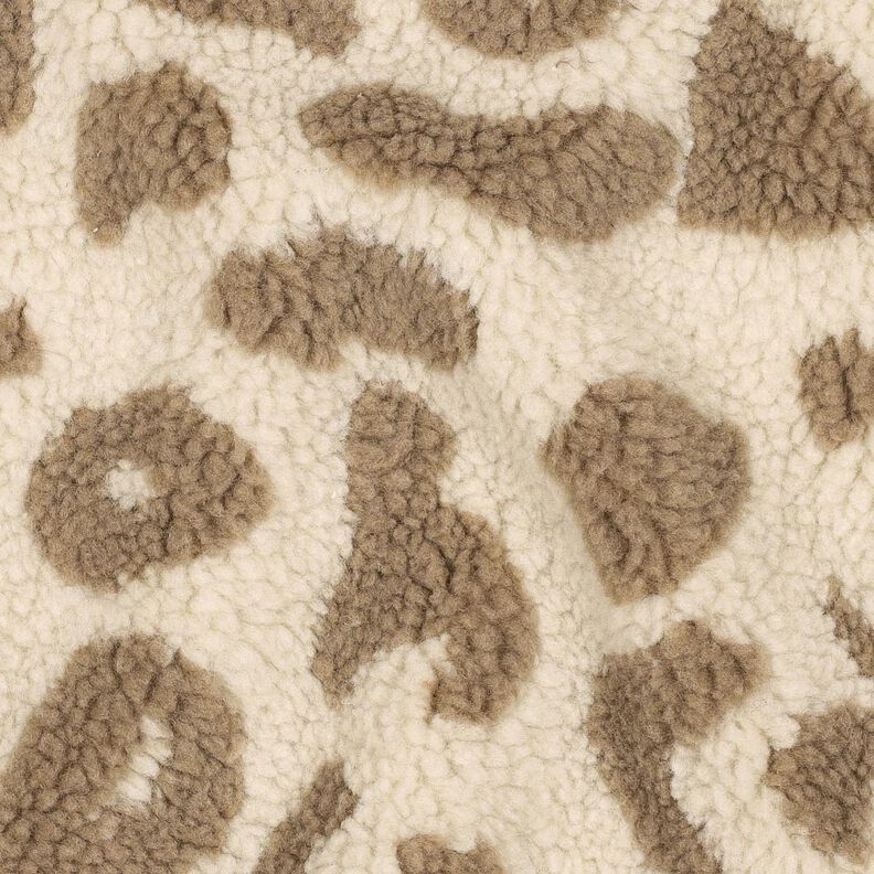 Teddy Fur leopard print – natural/dark taupe, image number 2
